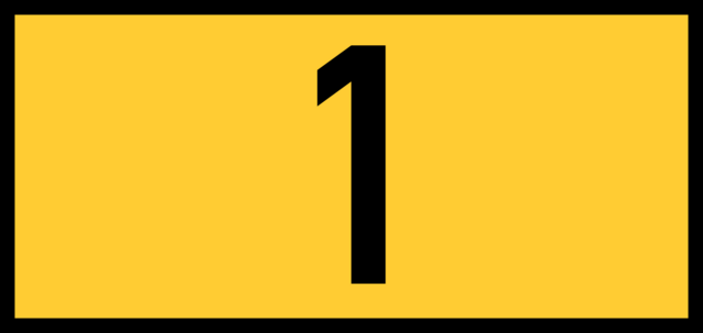 Reichsstraße 1 &gt; https://de.wikipedia.org/wiki/Reichsstraße_1#/media/Datei:Reichsstraße_1_number.svg | Foto: wie vor