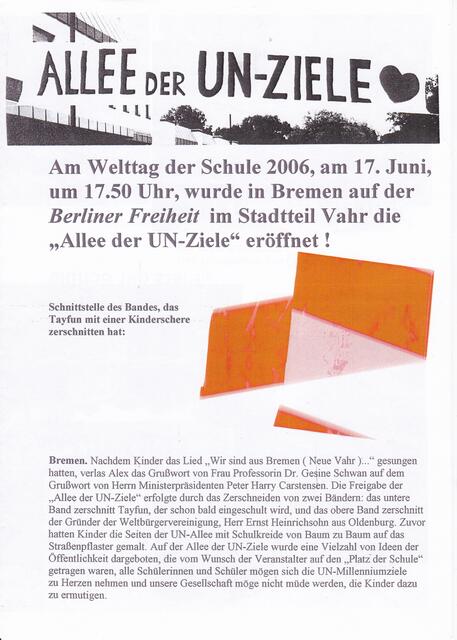 Welttag der Schule 2006 in Bremen