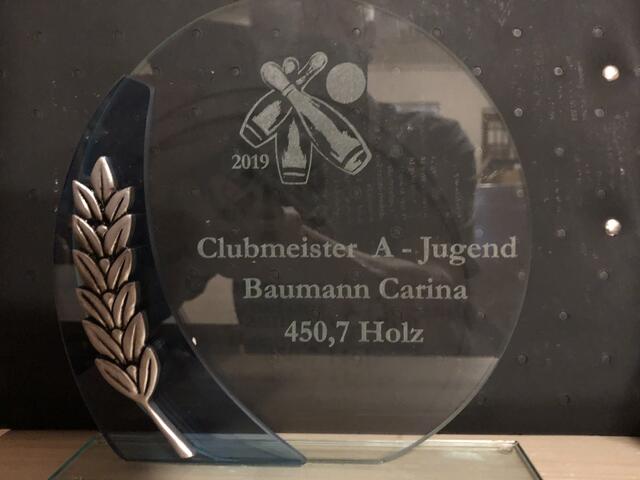 Clubmeistertrophäe Carina Baumann