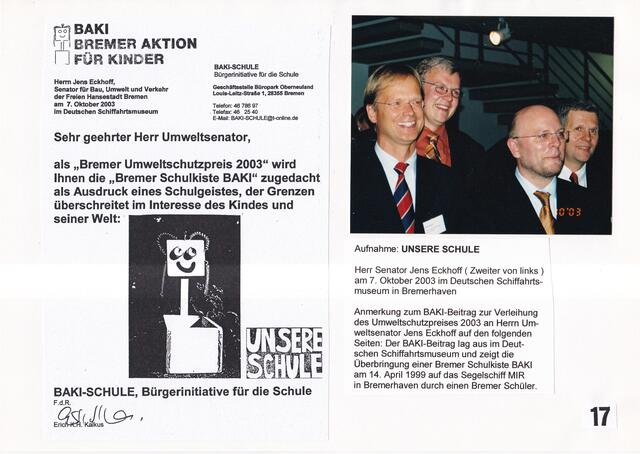 Seite 17 aus UNSERE SCHULE, Augabe 8 zum 1. Januar 2004