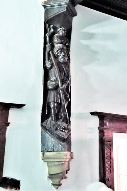 St. Christophorus im Treppenhaus des Rathauses