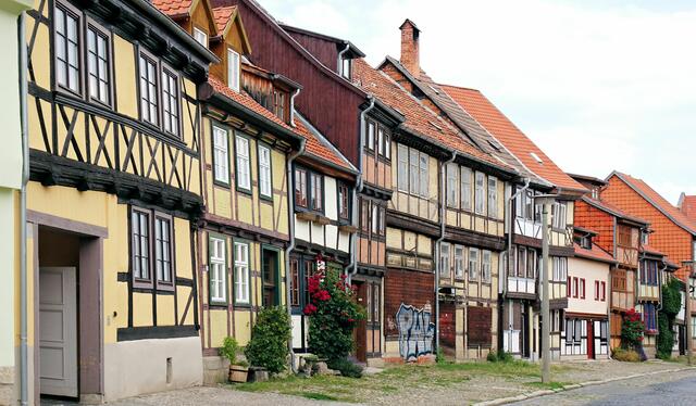 alte Fachwerkhäuser in der Augistiner