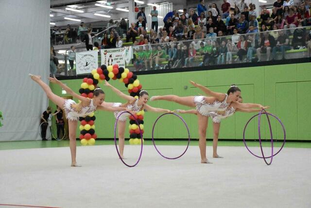 Vor einem großen Publikum und den strengen Augen des Kampfgerichts gaben die vier Gersthoferinnen in Biberach ihr Bestes