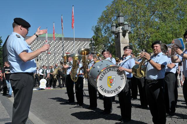 Das Heeresmusikcorps war wieder mit dabei.