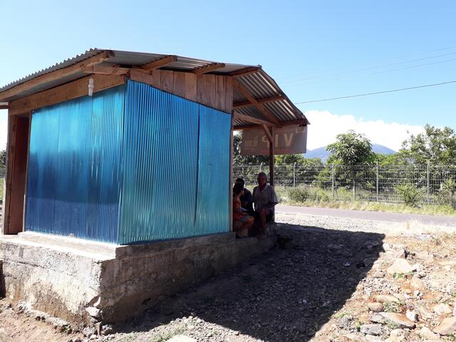 Manches Haus ist durch Wellblech und Wellplastik angereichert.