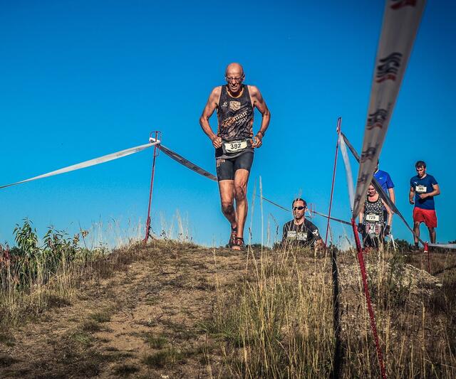 Sandhügel hoch und runter