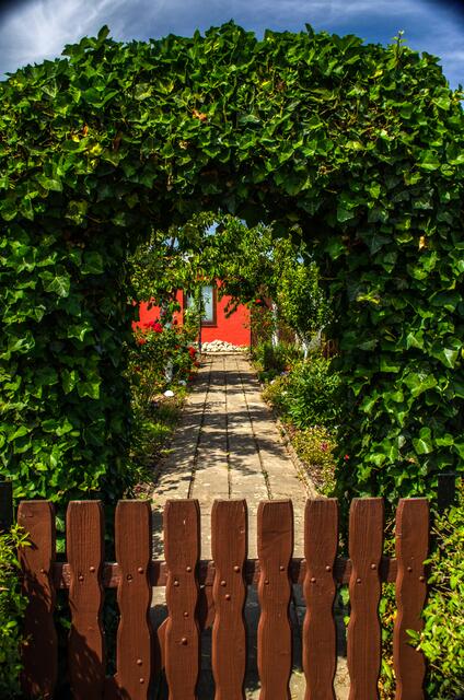 der gepflegte Torbogen