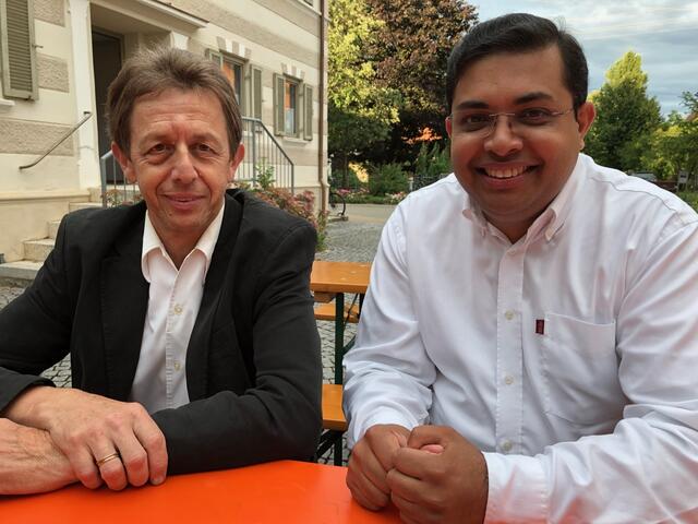 Zwei die sich verstehen: Kirchenpfleger Martin Koch (links) und Kaplan Sanoj.