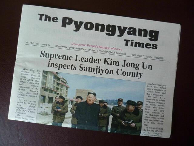 Lektüre für die Besucher von Nordkorea: „The Pyongyang Times“