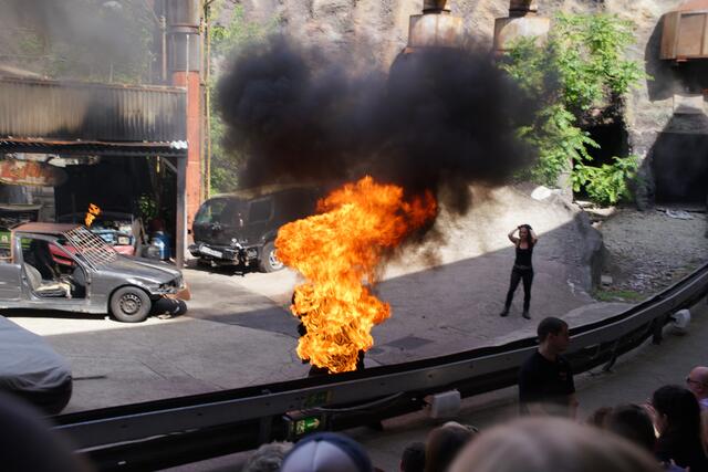 Und dann steht der Stuntman in Flammen-puuh