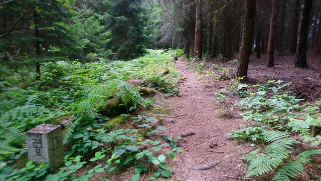 Grenzsteine zeigen, in welches Land man gerade seinen Fuß setzt.
