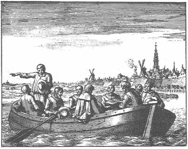 Täufer lesen die Bibel. Jan Luyken (1685) > gemeinfrei > https://de.wikipedia.org/wiki/Täufer#/media/Datei:Barca_Peter-Pietersz.jpg | Foto: wie vor