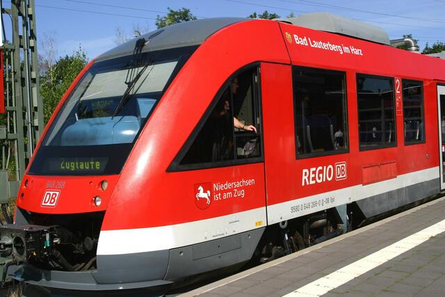 Der frisch getaufte VT 648 "Bad Lauterberg im Harz"