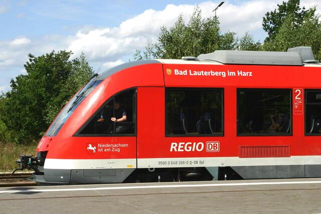 Der frisch getaufte VT 648 "Bad Lauterberg im Harz"