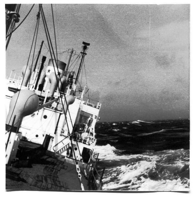 Heimfahrt im Mittelmeer auf einem Libertyship. Foto: © Dietrich Stahlbaum 1954.