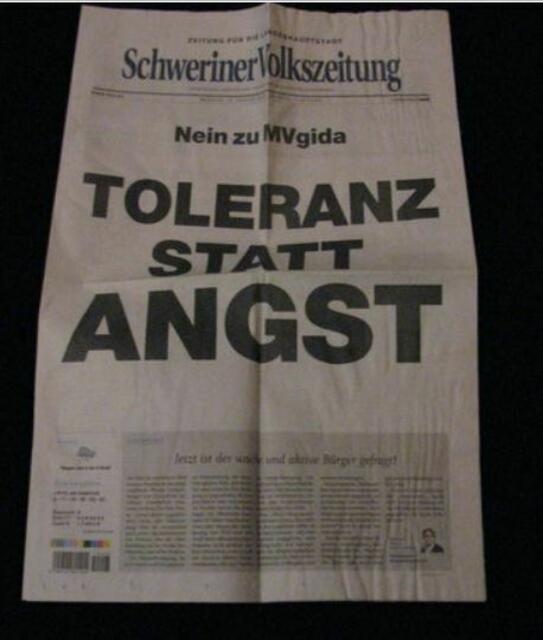 Tietel der Schweriner Volkszeitung vom 12.1.2015