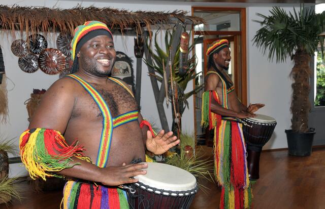 Trommler der Gruppe "Afro-Alliance" aus Berlin