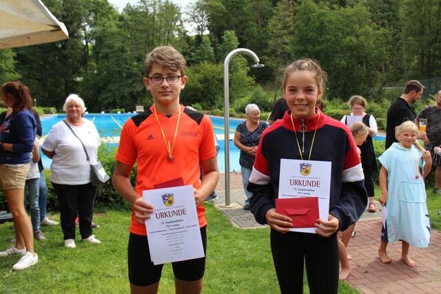 Nicht zum ersten Mal die Besten: die Starter aus Niederelsungen, Lena Schwarz und Julien Deuermeier.