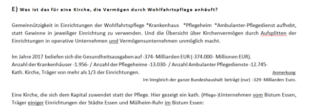Kirchenvermögen - Pflege