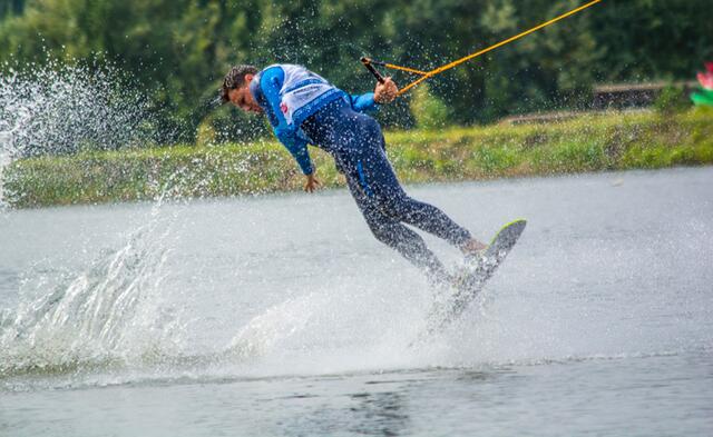 Niklas Heinicke konnte sich im Trickski-Finale noch auf den 8. Platz vorarbeiten