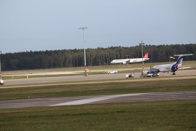 Türkisch Airlines kurz vor dem Abheben auf der Nordbahn.