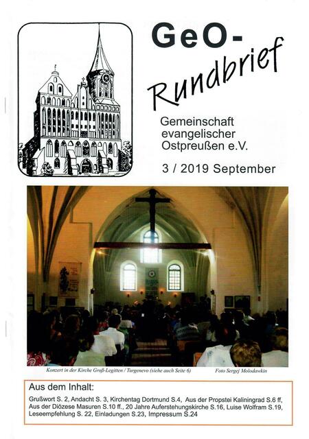 GeO 3 / 2019 - http://www.gemeinschaft-ev-ostpreussen.de/  | Foto: wie vor