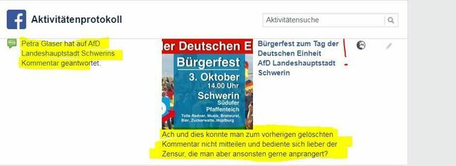 Wurde leider von der AFD bei Facebook gelöscht