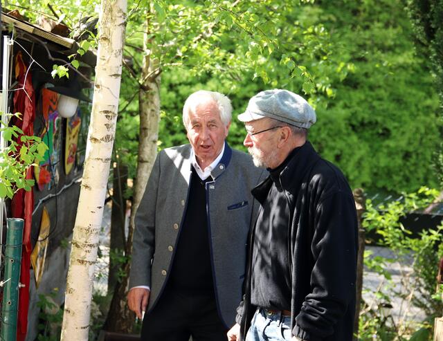 MdL.a.D. Max Strehle, der Schirmherr des Maskenmuseums un der Initiator des Künstlerhofes und seiner Gebäude Michael Stöhr