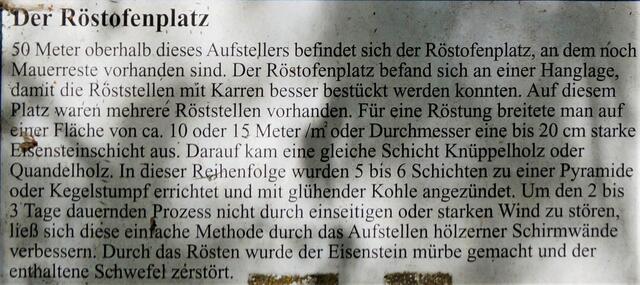 Informationstafel am ehem. Röstplatz in Königshütte
