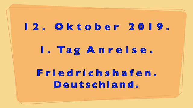 12. - 18.  Oktober 2019. Blumenriviera. Italien.  Friedrichshafen.