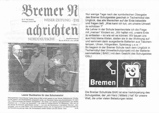 NACHDRUCK zum Welttag des Schulgeistes 2019