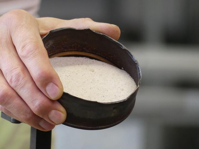Der Sand, aus dem dann die Kunststücke entstehen.