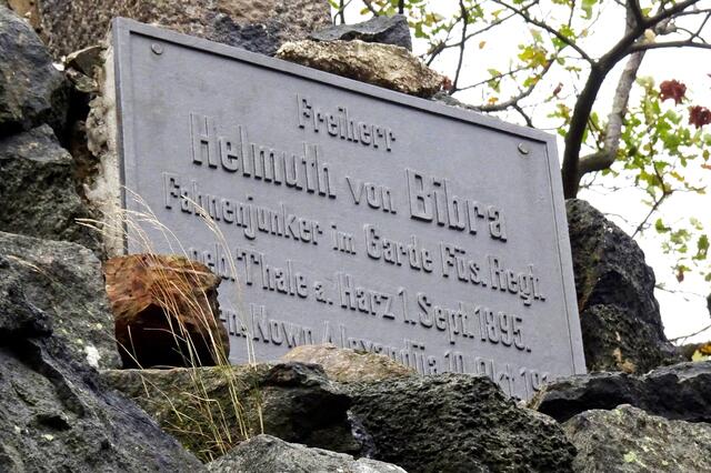 Gedenktafel am Bibra - Kreuz