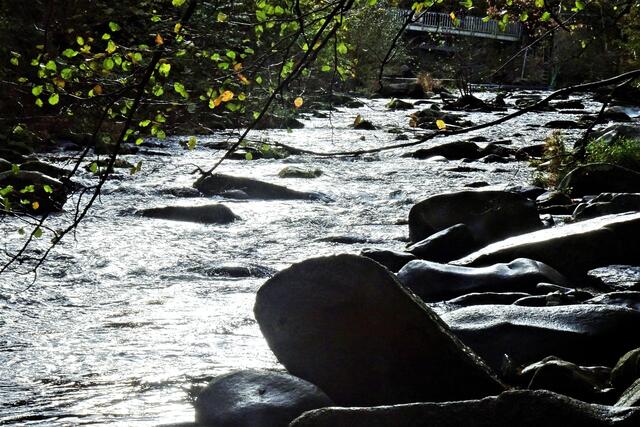 das wildromantische Bodetal im Gegenlicht