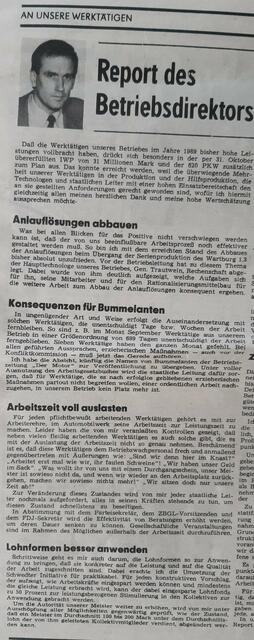 Betriebsdirektor VEB-Robotron Erfurt in DAS VOLK