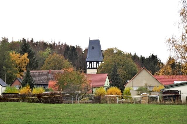 der Kirchturm von Abberode, das zugehörige Kirchenschiff wurde wegen Baufälligkeit abgerissen