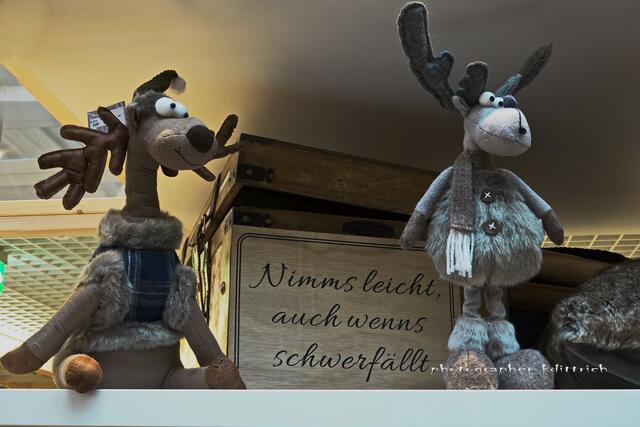 Elche als Weihnachtspuppen, ich mag sie....