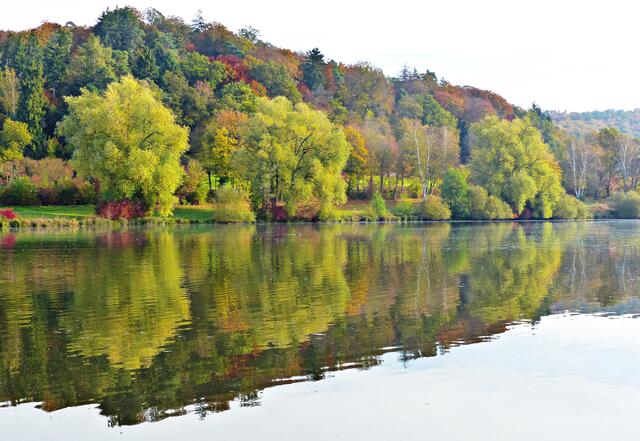 Herrliche herbstliche Spiegelbilder kann man machen