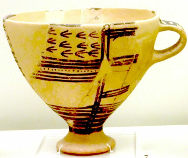 Zeichenhafte Vogelspuren aus Mykene