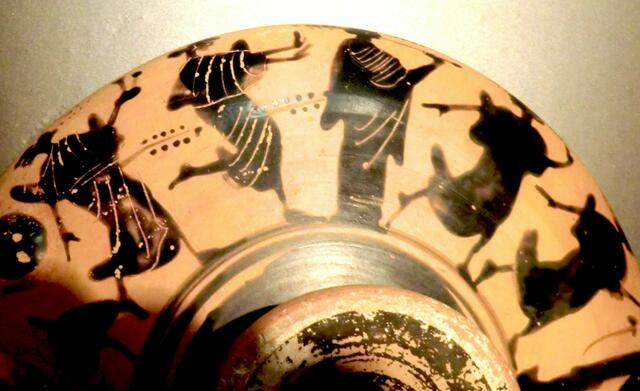 Tanze, Laufen in Ekstase bei den Dionysien 600 v.Chr