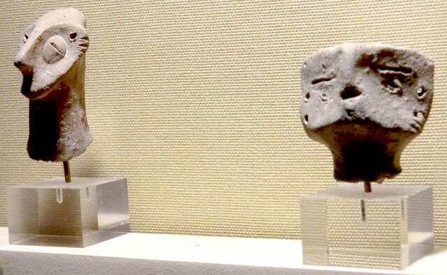 Figurenköpfe mit deutlicher "Maskengrenze" Tripolje/cucuteni