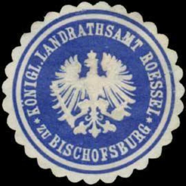 Königliches Landratsamt Rößel-Ostpreußen: Siegelmarke > https://de.wikipedia.org/wiki/Kreis_Rößel#/media/Datei:Siegelmarke_K._Landrathsamt_Rössel-Ostpreußen_W0391653.jpg | Foto: wie vor