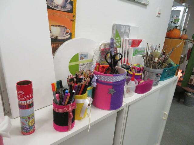Viele Utensilien sind hier.