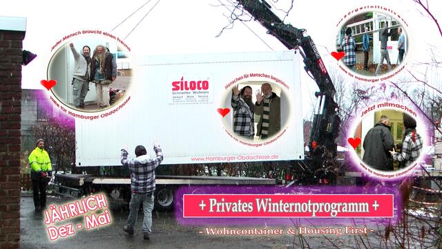 Spendenaktion - "Rette ein Leben und du rettest die Welt" - Obdachlose unterbringen JETZT!