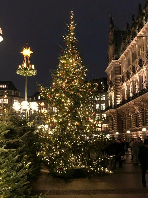 "Licht, das die Nacht erhellt"  ... - am Rathaus | Foto: Brigitte Götze
