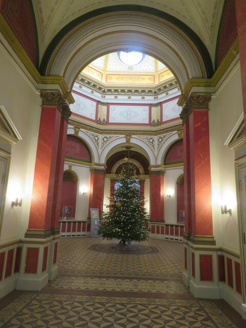 Der Baum ist aufgestellt.