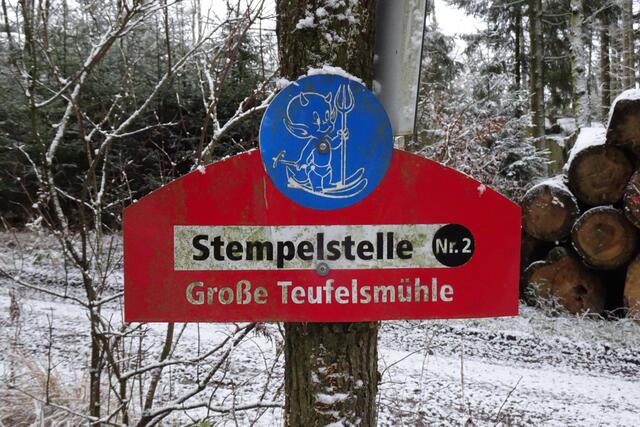 für die Kinder sind extra Stempelstellen an der Loipe angebracht