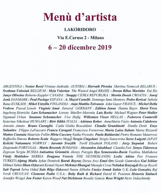 Ausstellung in Milano. Deutsche Künstler/innen dabei.