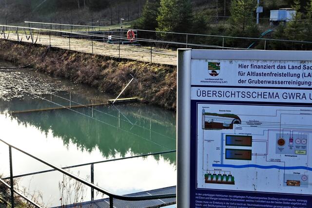 Teil der Grubenwasserreinigungsanlage Uhlenbachtal