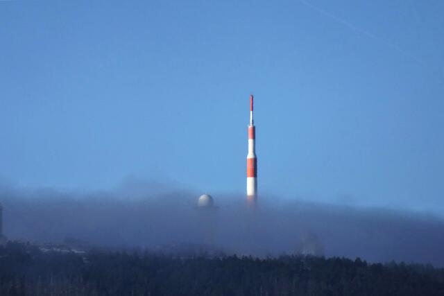 Blick vom Ottofels auf den Brockengipfel